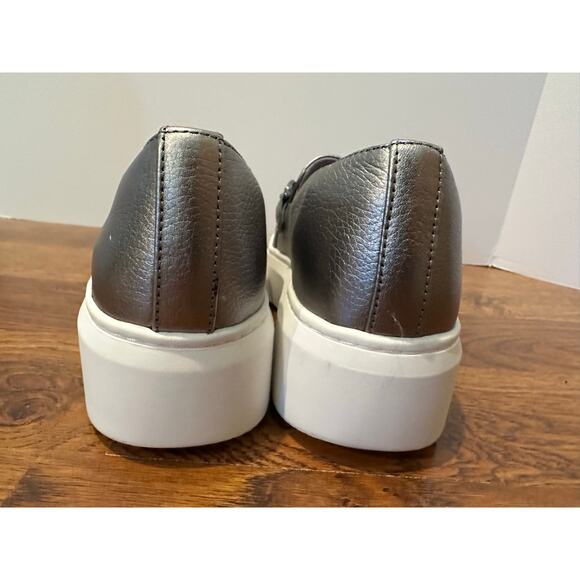 Naturalizer Women's Daphne Leather Platform Loafers - Gunmetal Size 10 Modern - Picture 5 of 11